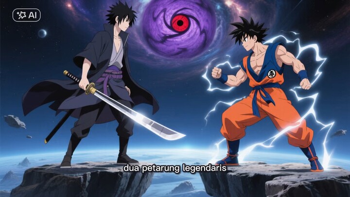 Imajinasi Pertarungan epic son goku vs uchia sasuke || Dragon ball x Naruto Shipuden