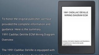 1991 CADILLAC DEVILLE WIRING DIAGRAM ECM