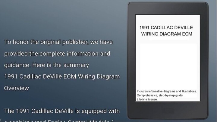1991 CADILLAC DEVILLE WIRING DIAGRAM ECM