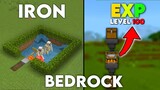3 EASY Starter Farms For Beginners In Minecraft Bedrock 1.18! (Iron Farm, XP Farm)