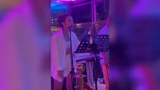 BELLE MARIANO spotted at jake galvez IG story singing How far i'll go by moana