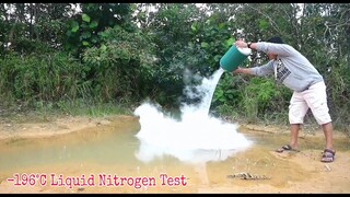 KEREN!.. 4 Eksperimen Liquid Nitrogen (suhu - 196°c) #experiment #viral