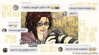 hange catches everyone in 4k & exposes their tiktoks ft. ereri, aruani, yumihisu | 4k special [aot]