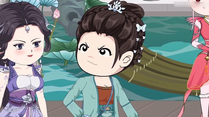 The third sister is poor and humble, she won't eat the food given out of pity