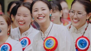 The Tibetan dance team "Zhuorechamu"'s first commercial performance, wishing it will get better and 