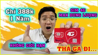 Chỉ 388k Dùng 4G Thả Ga. Max Dung Lượng Không Giới Hạn. Sim 4G Viettel Umax50N