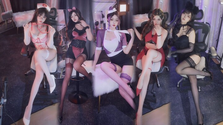 【Xuxu⚡】Multi-angle vertical screen live broadcast outfit pure enjoyment 5 (purple stewardess/nurse/e