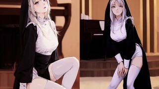 Cyber Nun Dances for You｜AI Animation