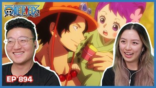 ACE VISITED WANO! 😭 | One Piece Episode 894 Couples Reaction & Discussion