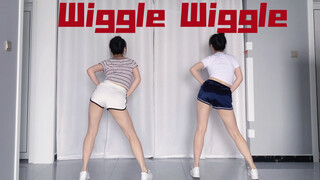 和纯欲双胞胎姐妹一起在家❤️wiggle wiggle❤️有双倍的快乐哇～