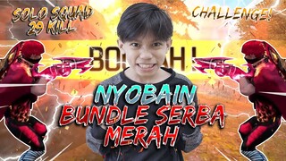 CHALLENGE SERBA MERAH! AIMNYA JUGA IKUT MERAH SEMUA!! AUTO KILL 29 SOLO VS SQUAD!