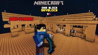 CHEAP Barn and Animal Farm Build (only Planks) | (Filipino Minecraft) One Block Skyblock Survival #2