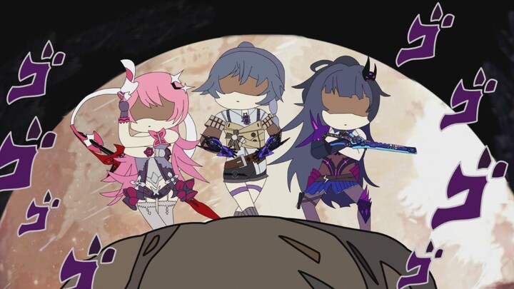 [Honkai Impact3/แอนิเมชั่นประติมากรรมทราย①] ทีม Thunderbolt ซึ่งดูดเงินส่วนตัวของกัปตันไป ควบคุมฟ้าร