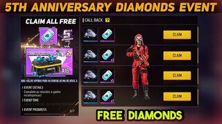 Free Fire 5th Anniversary Free Diamonds | Free Fire Free Diamonds | FF 5th Anniversary Diamonds