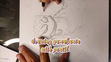 bagaimana menggambar gamabunta dari Naruto shippuden dengan pensil agar terlihat bagus