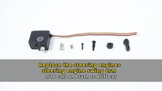 Replace the steering engine+ steering engine swing arm - 1/16 carbon brush rc drift car
