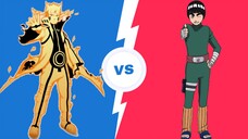 Naruto Mode 🔥Vs Rock Lee|Game Wibu