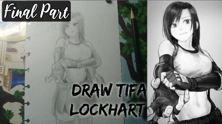 Cukup Simple, Tapi Hasilnya Cantik 😻 | How to Draw Tifa Lockhart (Full Shading) (BnW Style)