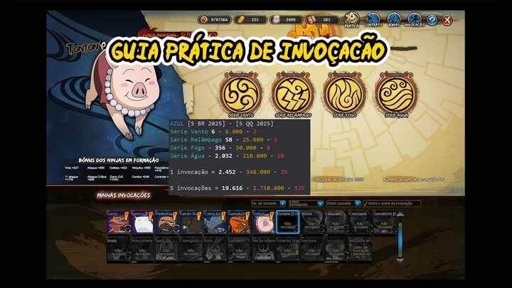 Guia da Prática de Invocação | Naruto Online