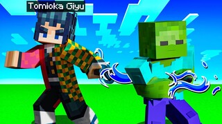 I Became TOMIOKA GIYU from DEMON SLAYER MOD in Minecraft!