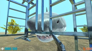 How Long Can I Survive with Megalodon. Animal Revolt Battle Simulator ARBS