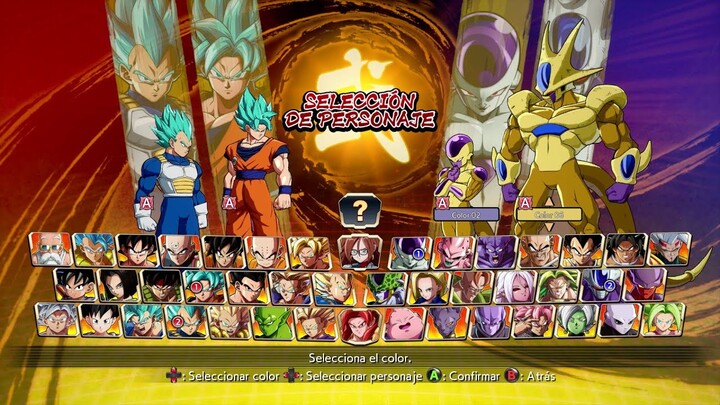 Dragon Ball FighterZ Team Blue vs Team Golden