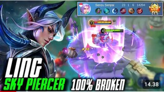 Hero Ling pake  item baru Sky piercer 100% broken ‼️😈