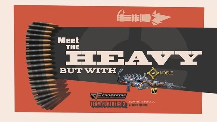 Team Fortress 2: Meet the Heavy but the Minigun (Sasha) is Replaced with Gatling Gun-Infernal Dragon