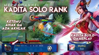 SOLO RANK DI TROLL! Kadita Bisa Carry Tim? | Mobile Legends Kadita Build Gameplay