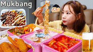 🌶3종떡볶이+生맥주먹방🍜 이건 혁명이다⭐ 별 찍어먹는 떡볶이 등장😎 로제떡볶이 모듬튀김 TTEOKBOKKI MUKBANG ASMR EATINGSHOW REALSOUND 분식 먹방