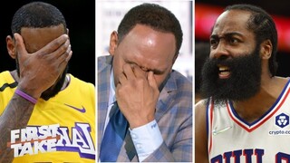 Stephen A 'ridicules' Harden's salary is higher than LeBron while he choked in Miami Heat vs 76ers