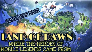 MOBILE LEGENDS MAP  ( UPDATED LIST ) - LAND OF DAWN - MLBB