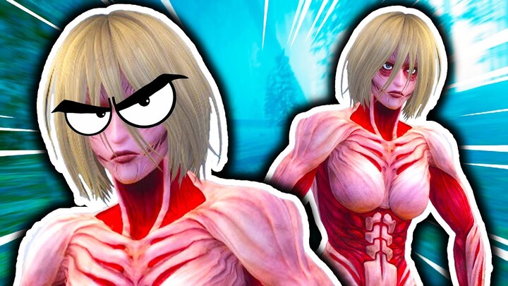 Getting CHASED By The FEMALE TITAN!? - Attack on Titan VR Game!