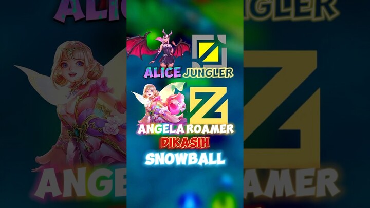 Alice jungler Angela romer dikasih snowball 🥶🔥 #wiamungtzy #alice #angela #contentcreatormlbb