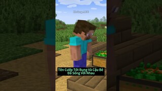 Tên Cướp Bất Ổn Và Cậu Bé Herobrine 😢 #shorts
