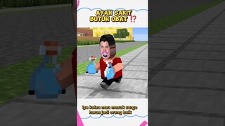 AYAH SAKIT ADEK BELI OBAT ⁉️ #sakura #pomni #skibiditoilet #minecraft #tvman #funny #dubbing