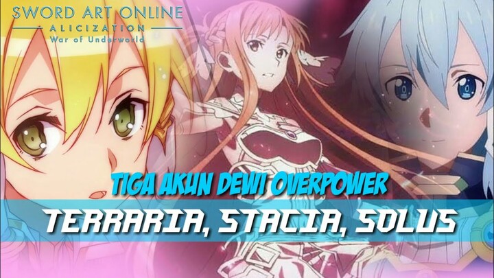 Sinon Asuna dan Suguha Mengenal Akun Dewi Yang Mereka Gunakan Sword Art Online Alicization