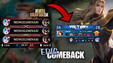 GAMEPLAY LANCELOT EPIC COMEBACK STRUGGLE EARLY SAMPAI MUSUH PERFECT TURTLE & 5 RIBU PERBEDAAN GOLD