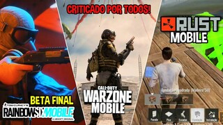 WARZONE MOBILE CRITICADO, RAINBOW SIX MOBILE BETA FINAL y RUST MOBILE LANZAMIENTO!