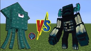 MUTANT WARDEN VS KRAKEN MOOB BATTLE MINECRAFT