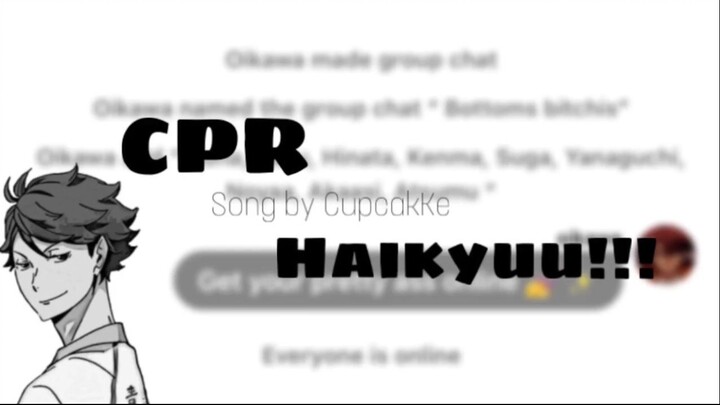 Haikyuu Bottom doing lyric prank _ CPR by CupcaKKe_