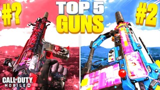 TOP 5 **BEST** GUNS to use in Season 5 of Call of Duty Mobile