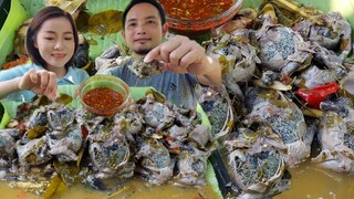 ต้มอึ่งแม่ไข่ใส่ใบมะขาม มีแต่ตัวไข่ๆ ซดน้ำนัวๆ กินกับผุบ่าวเทิงแซ่บเทิงมัน8/4/65