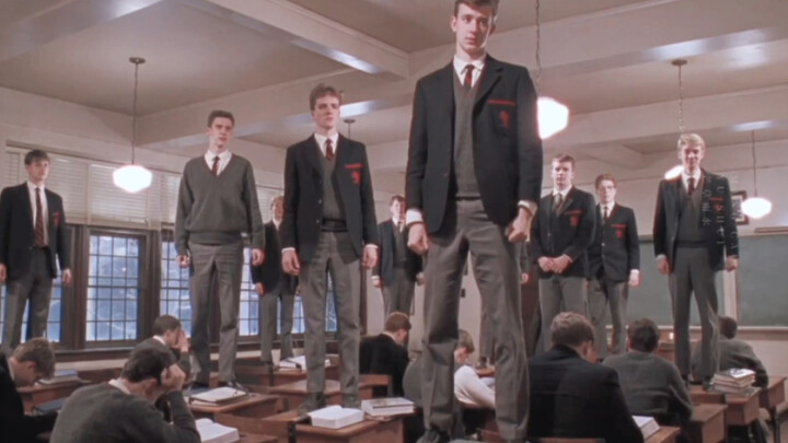 I use tattered books to inscribe freedom on every towering wall — "Dead Poets Society"