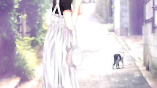 2022年9月12号，天气晴。“今天和雪乃小姐一起散步，她很喜欢那只猫”