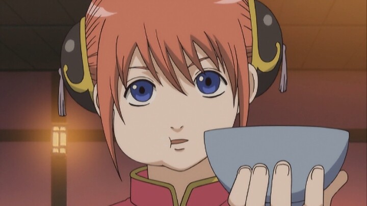 [Gintama] Nafsu makan Kagura cukup berat terhadap Sakata Gintoki.