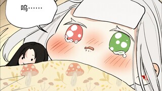 A loving family of three, the fat mushroom baby is so cute!