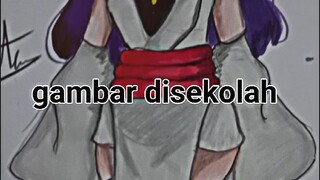 udh terbiasa pake Ibis paint sekali nya coba dikertas malah peot