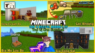 ♨️TOP 5 Addon Công Cụ Hữu Ích Và Thú Vị Cho Sinh Tồn Mcpe 1.17  | Lọc Khoáng, Phơi Da,.. | KIDING MC