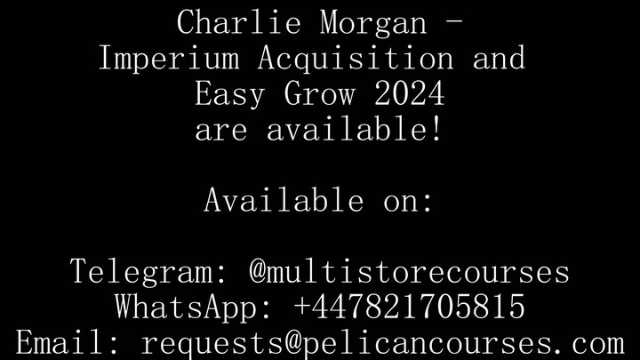 Charlie Morgan Courses (Top Quality)